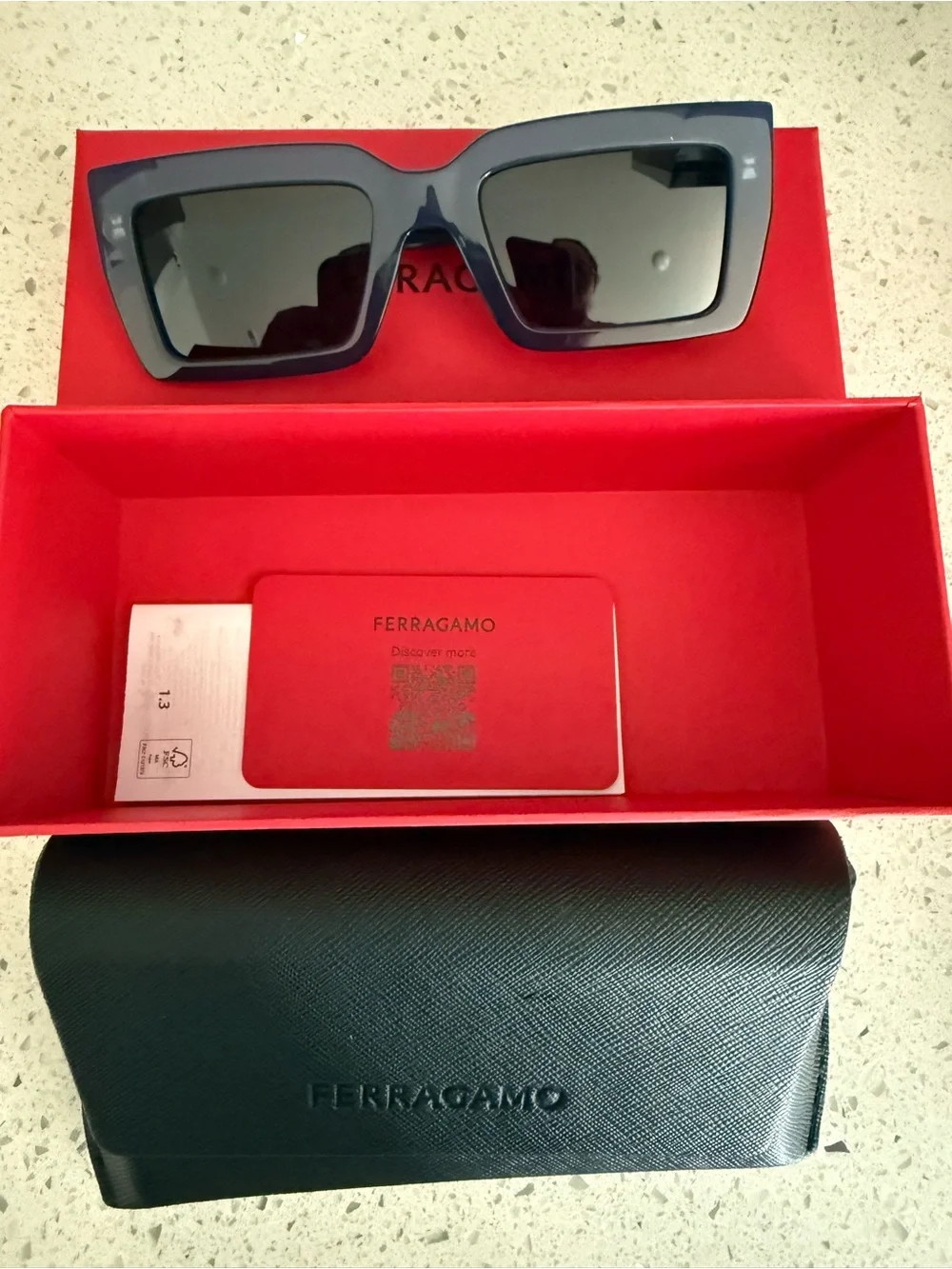 Salvatore Ferragamo SF1108S Blue Gender Neutral Full Inclusion NWT Sunglasses